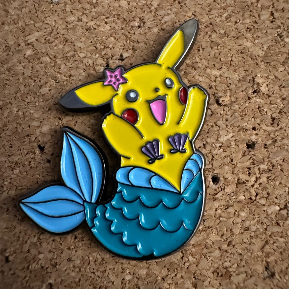 Pokemon Pikachu Mermaid Enamel Pin